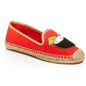 Tory Burch coconut cocktail espadrille flats Sz 9